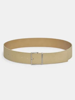 Frauen Source Unknown Kleidung<Wildledergurtel Mit Quadratischer Schnalle, Nougat