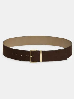 Frauen Source Unknown Kleidung<Wildledergurtel Mit Quadratischer Schnalle, Espresso