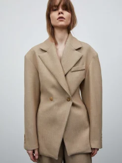 Frauen Source Unknown Kleidung<Zweireihiger Blazer Mit Taillenbund Von Nangy,