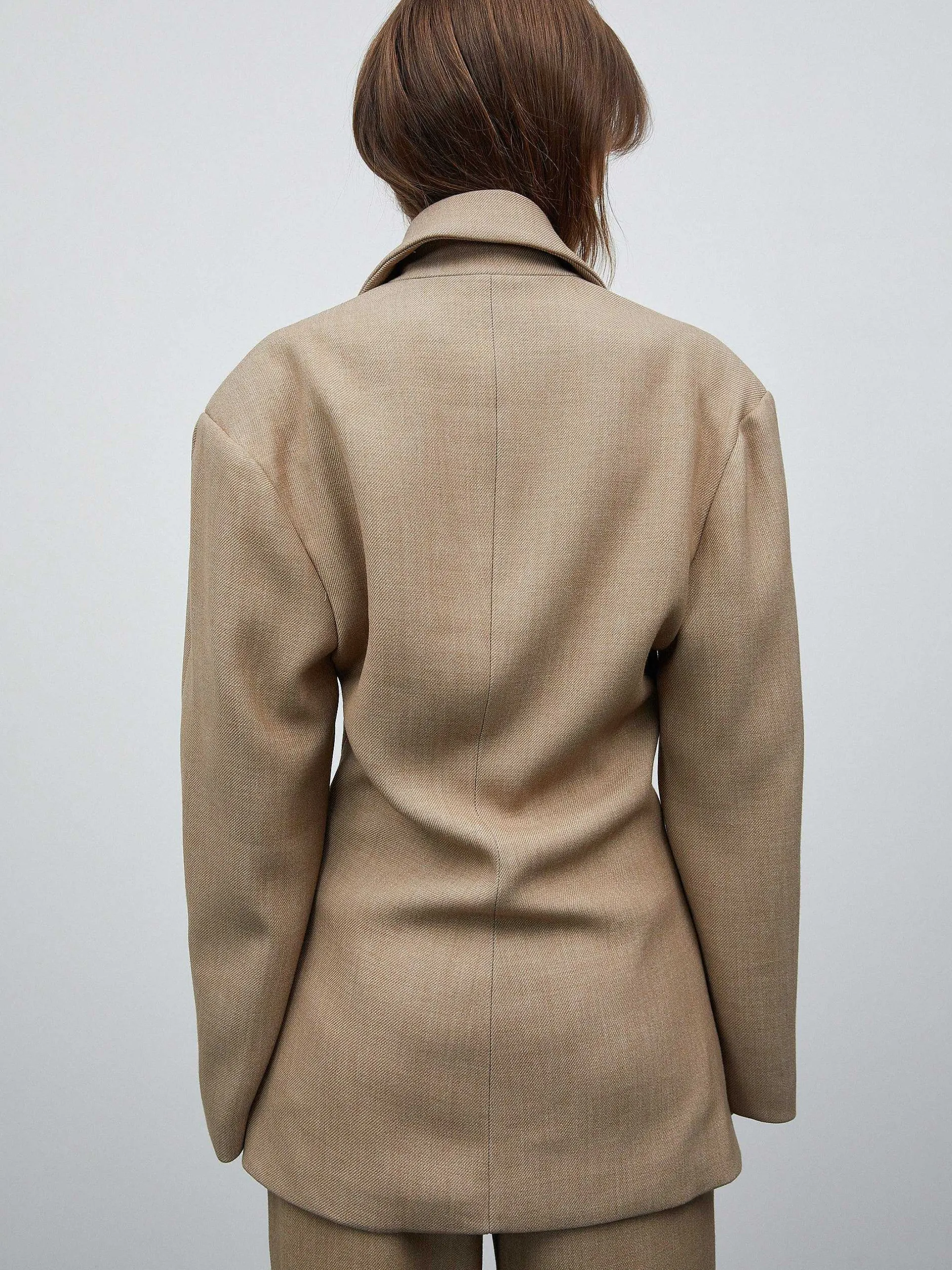 Frauen Source Unknown Kleidung<Zweireihiger Blazer Mit Taillenbund Von Nangy,