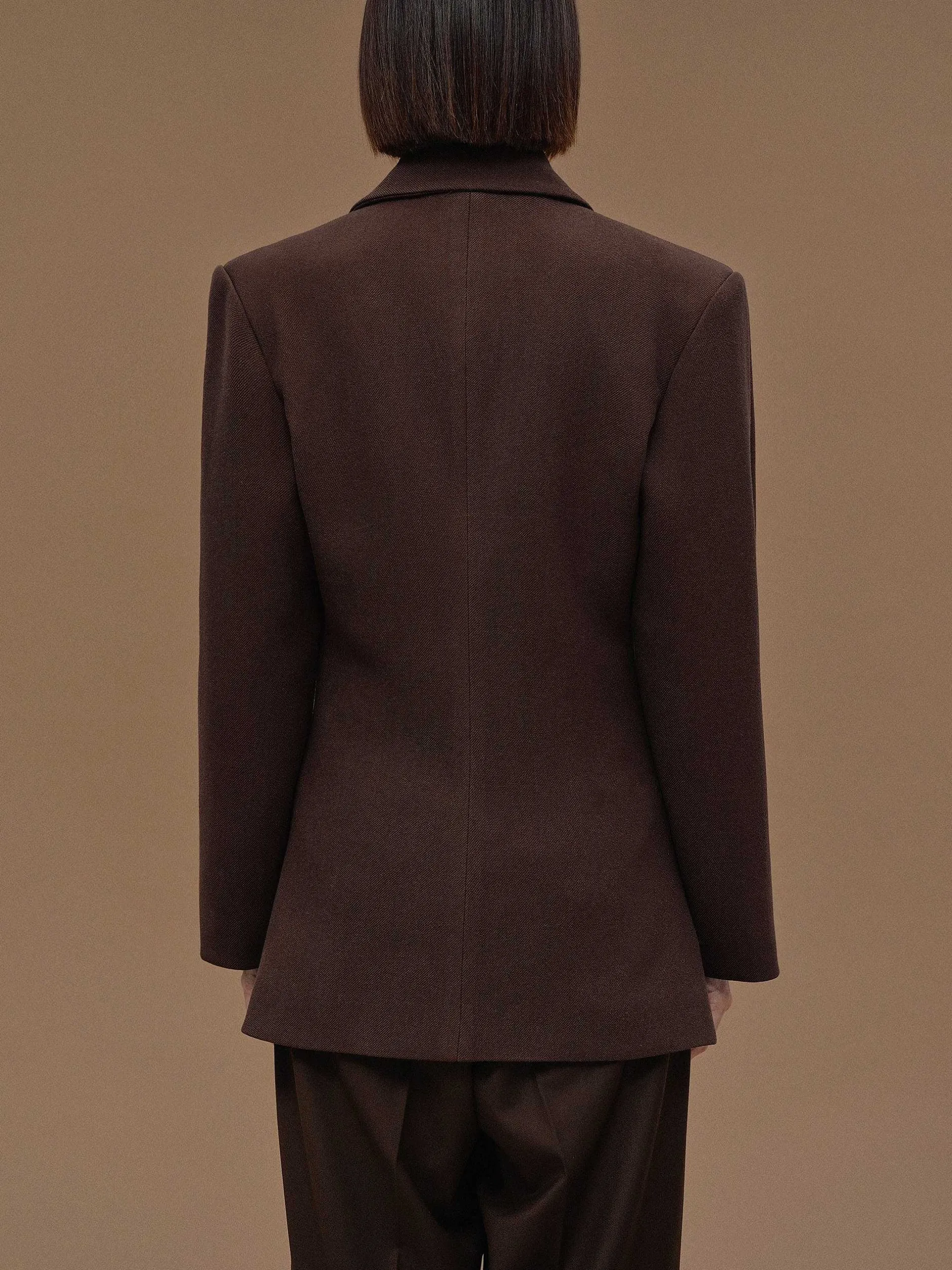 Frauen Source Unknown Kleidung<Zweireihiger Blazer Mit Taillenbund Von Nangy,