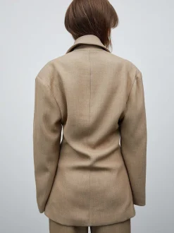 Frauen Source Unknown Oberbekleidung<Zweireihiger Blazer Mit Taillenbund Von Nangy,