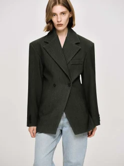 Frauen Source Unknown Oberbekleidung<Zweireihiger Blazer Mit Taillenbund Von Nangy,
