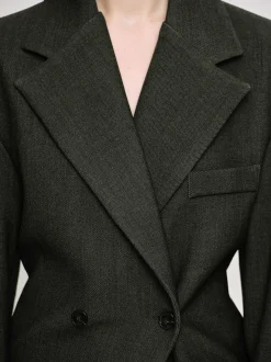 Frauen Source Unknown Kleidung<Zweireihiger Blazer Mit Taillenbund Von Nangy,