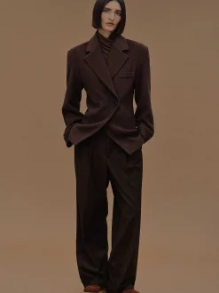Frauen Source Unknown Oberbekleidung<Zweireihiger Blazer Mit Taillenbund Von Nangy,