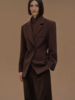 Frauen Source Unknown Oberbekleidung<Zweireihiger Blazer Mit Taillenbund Von Nangy,
